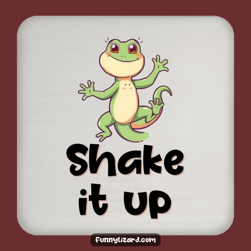 Funny Lizard Dance Drink Coaster Set - Hilarious Table Protection Gift