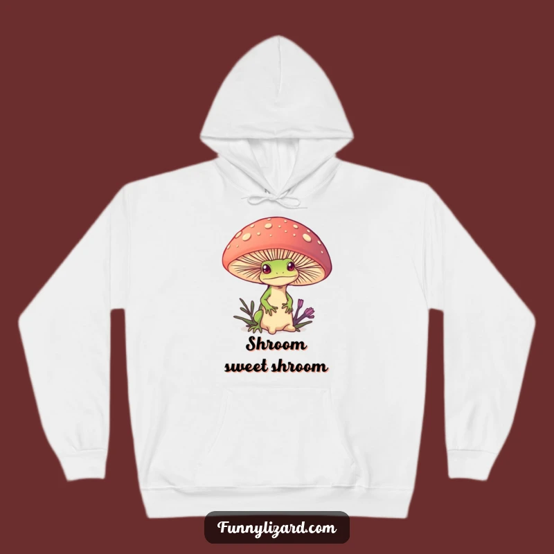 Cozy Funny Lizard Mushroom Hoodie: Enchanting Comfort, Humorous Warmth Gift!